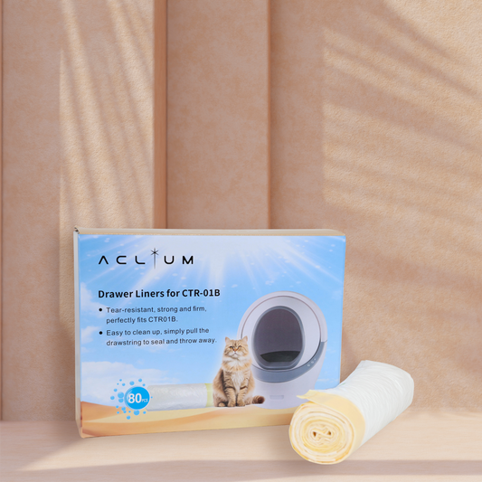 Aclium Drawer Liners (80 PCS) for Aclium Self-Cleaning Cat Toilet
